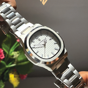 Poedagar Stylish Watch (Silver Edition)