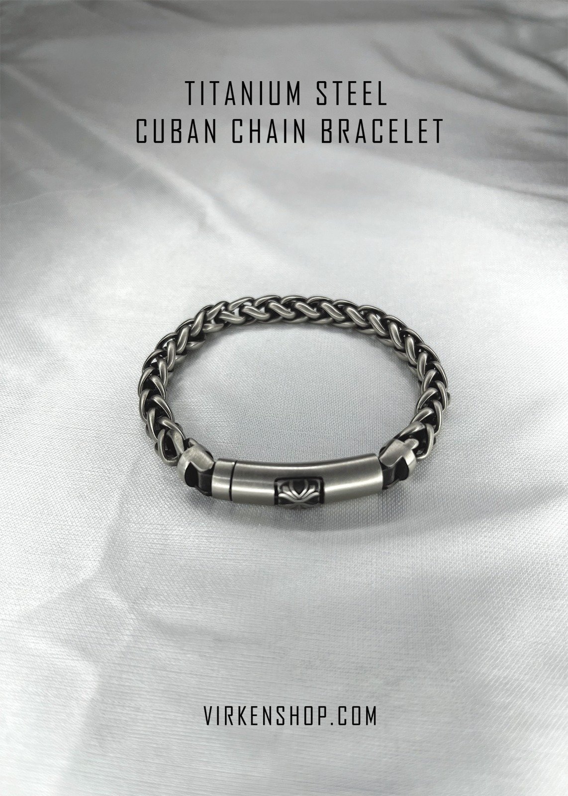 Titanium Steel Cuban Chain Bracelet