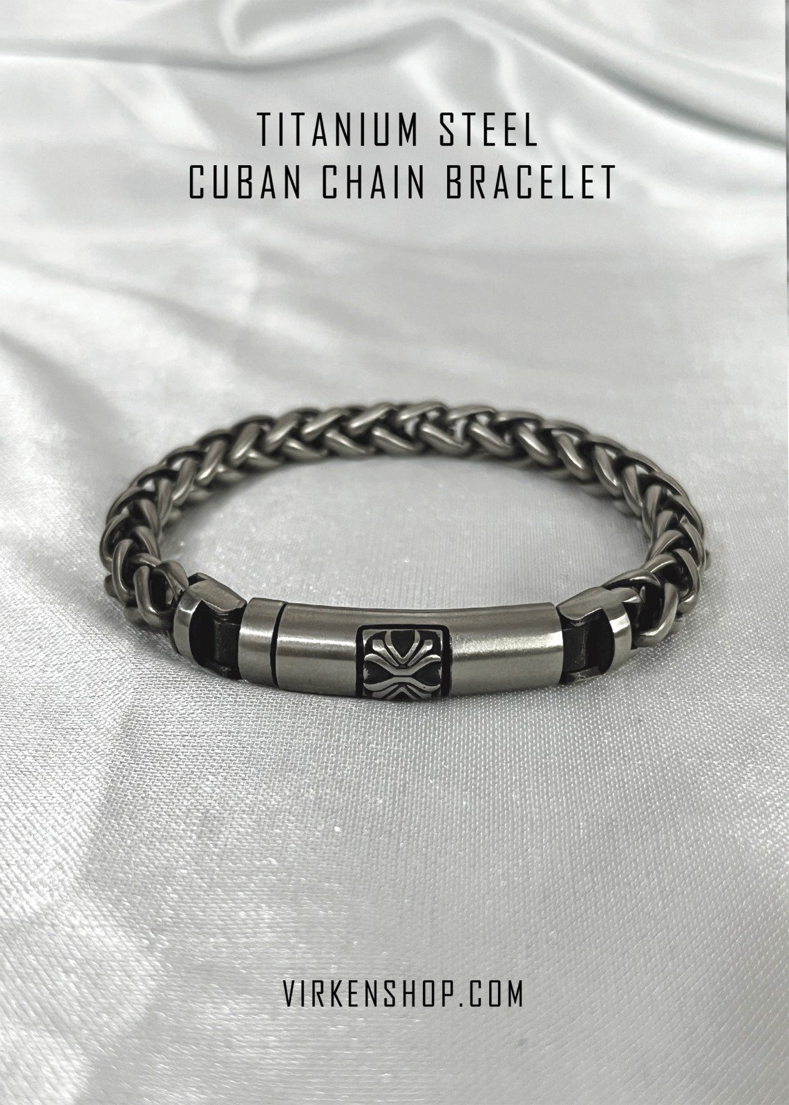 Titanium Steel Cuban Chain Bracelet